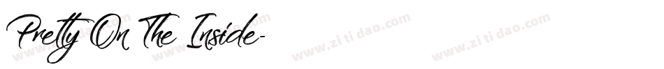Pretty On The Inside字体转换